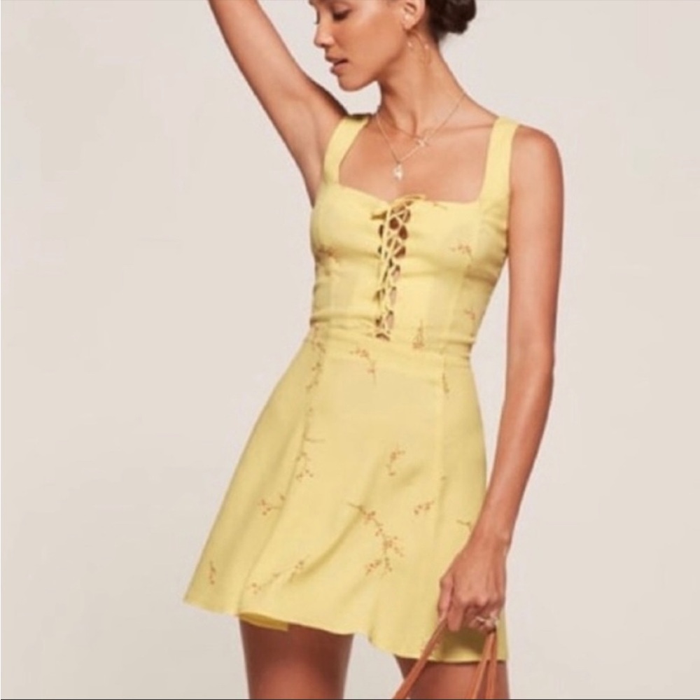 Reformation Yellow Mini Dress (with tags)
